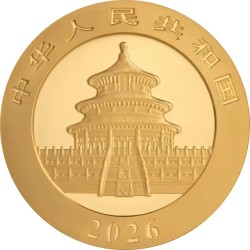 1 gramm g  Unze China Pana Goldmünze 2026