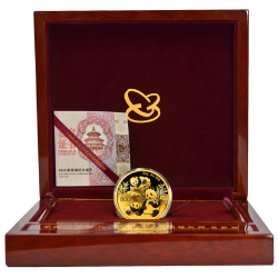 50 gramm g  Gold Unze China Panda Goldmünze 2025 Box