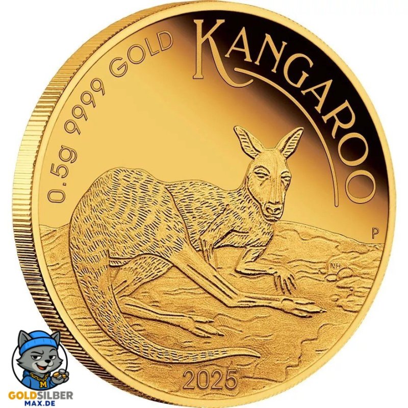 0,5 g Gold Australischer Känguru "Mini Roo" 2025 PP im Blister