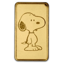 0,5 g Goldbarren Peanuts ® Snoopy 75th Anniversary im Blister