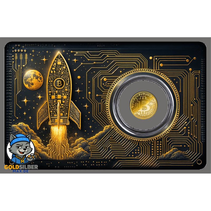 0,5 g Goldmünze Bitcoin PP im Blister