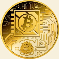 0,5 g Goldmünze Bitcoin PP im Blister