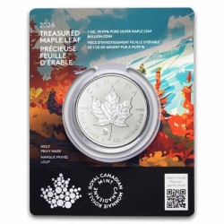 1 Unze Silber Treasured Maple Leaf 2026 Privy Wolf im Blister