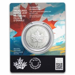 1 Unze Maple Leaf Kanada Silber Silbermünze 2026 - Privy Celebration