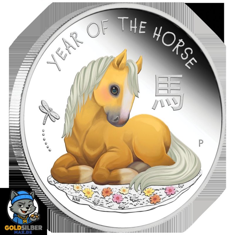 1/2 Unze Silber Baby Pferd Horse Perth Mint PP