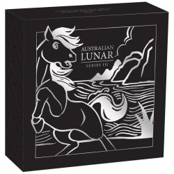 1 oz Unze Silbermünze Pferd Lunar III 2026 gilded