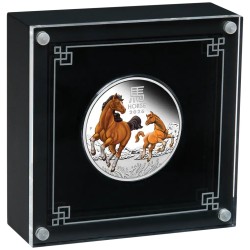 1 oz Unze Silbermünze Pferd Lunar III 2026 farbig