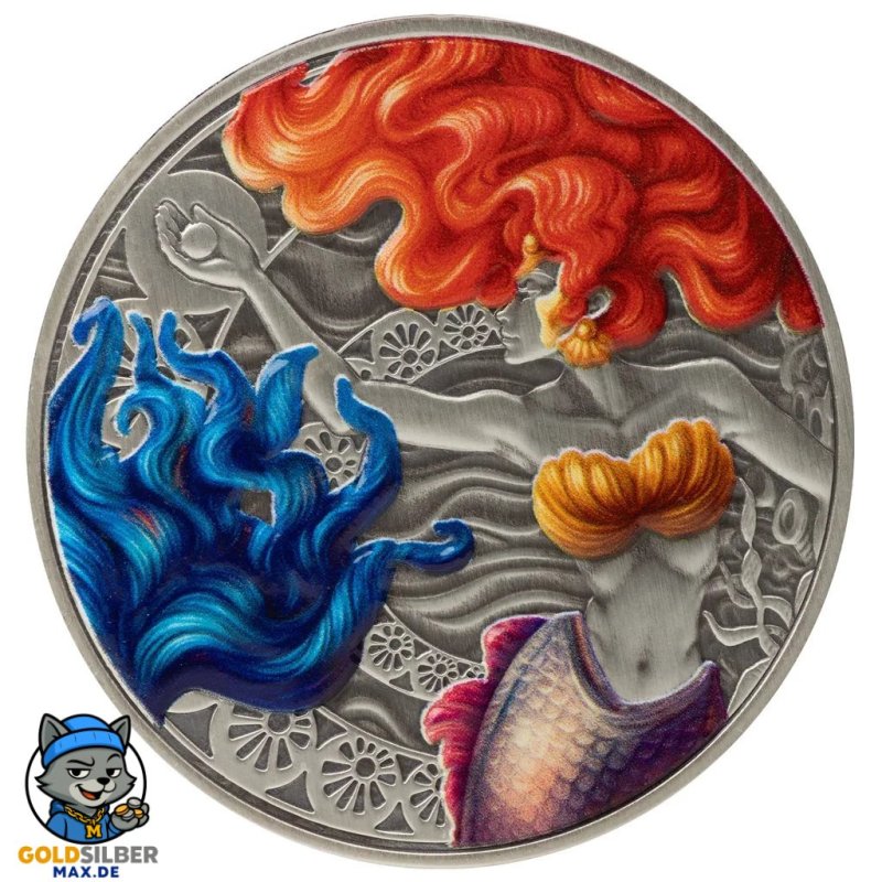 1-unze-silber-mermaid-and-pearl-samoa-2025-coloriert-antik-finish