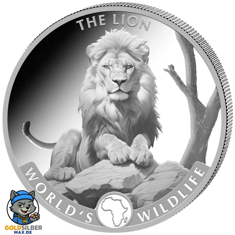 1 Unze Silber  Lion Löwe Kongo 2025