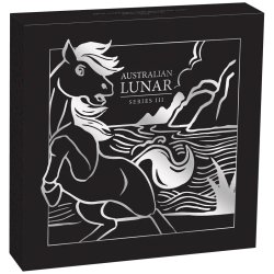 1 Kg Silber Pferd Lunar III 2026 farbig Privy 1 g Gold