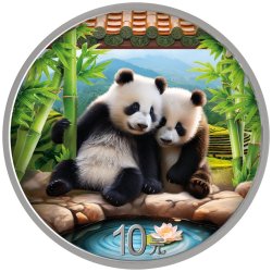 China Panda 2026  30 gr Gramm Silber Silbermünze Farbig