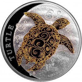 1 Unze Fiji Taku Turtle Gilded Nieu