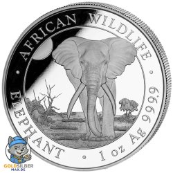 18,85 oz First Struck Set Silber Somalia Elefant 2025