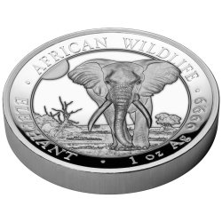 1 Unze Silber Silbermünze Somalia Elefant 2025 High Relief