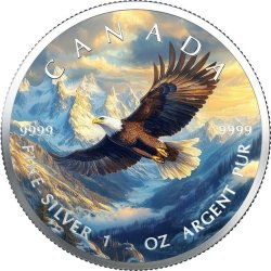 1 Unze Silber Maple Leaf 2025 – Magic Forest Eagle Farbig