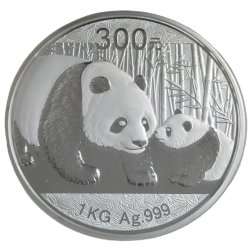 1 kg Silber China Panda 2011 PP – PF69 von NGC in Holzbox
