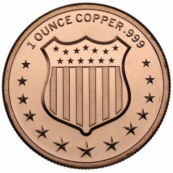 1 Unze Kupfer Amerikanischer Bison - The American Bison - Round