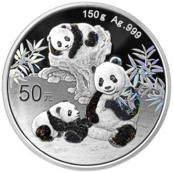 China Panda 2025 150 g  Silber Silbermünze PP