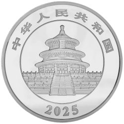 China Panda 2025 150 g  Silber Silbermünze PP