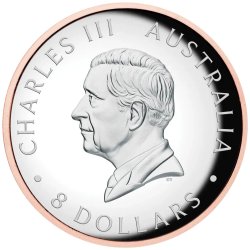 5 Unzen  Silber Australien Koala 2025 High Relief teilvergoldet mit Rosegold