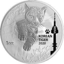 1 Unze Silber Koreanischer Tiger 2020