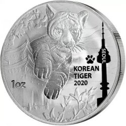 1 Unze Silber Koreanischer Tiger 2020