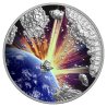 2 Unzen Silbermünze Meteorit Ultra High Relief 2023 farbig PP