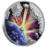 2 Unzen Silbermünze Meteorit Ultra High Relief 2023 farbig PP