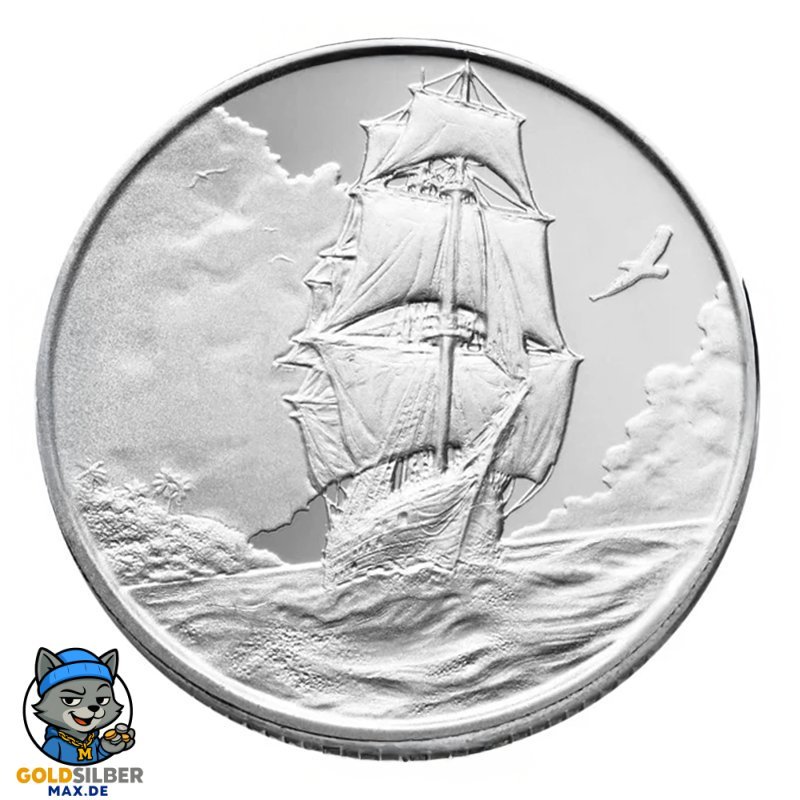 1 Unze Silbermünze Segelschiff Ascension Island 2025