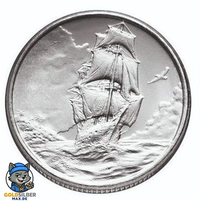 1 Unze Silbermünze Segelschiff Ascension Island 2025