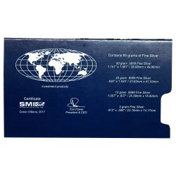 Cook Islands Silber Münzbarren Starterset 85 g – 50 g / 20 g / 10 g / 5 g, 999,9/1000 Feinsilber, Blister mit Zertifikat