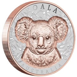 1 Unze oz Silber Koala Super Incuse mit Rose Gold Niue Box 2025
