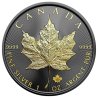 1 Unze Silber Maple Leaf 2025 – Gold Black Empire