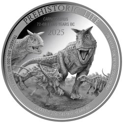 1 Unze Silber Prehistoric Life II Carnotaurus