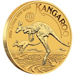 1/10 Unze Gold Australischer Känguru 2026 – 40 Jahre Jubiläumsausgabe