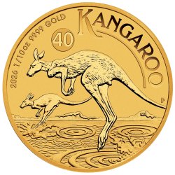 1/10 Unze Gold Australischer Känguru 2026 – 40 Jahre Jubiläumsausgabe