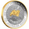 1 Unze Silber Australian Nugget 2026 – 40. Jubiläum – PP Gilded