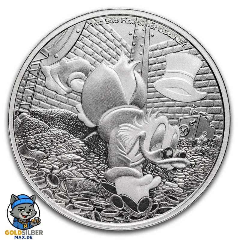 1 Unze Silber Scrooge McDuck Dagobert Duck Disney 2025