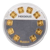 10 x 1 Gramm gr Goldbarren Heraeus Multidisc
