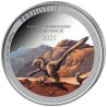 1 Unze Silber Prehistoric Life II Velociraptor farbig