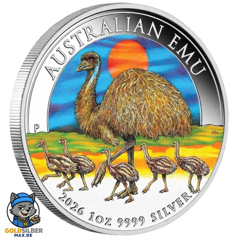 1 Unze Silbermünze Emu Perth Mint 2026
