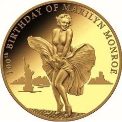0,5 g Gold Kongo 100 Francs 2026 Geb. Marilyn Monroe 999.9 PP