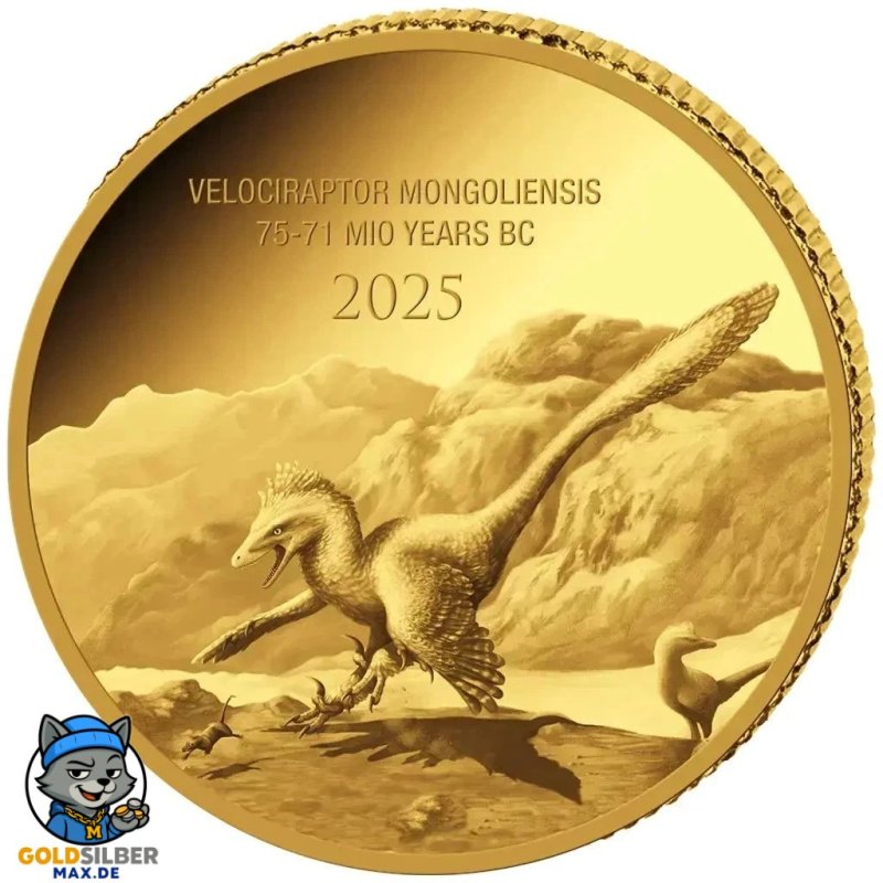 0,5 g Gold Prehistoric Life II Velociraptor 2025 PP