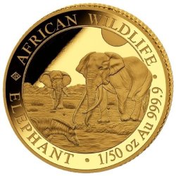 1/50 oz Unzen Somalia Elefant 2026 Gold