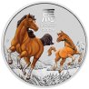 5 oz Unze Silbermünze horse 2026 farbig