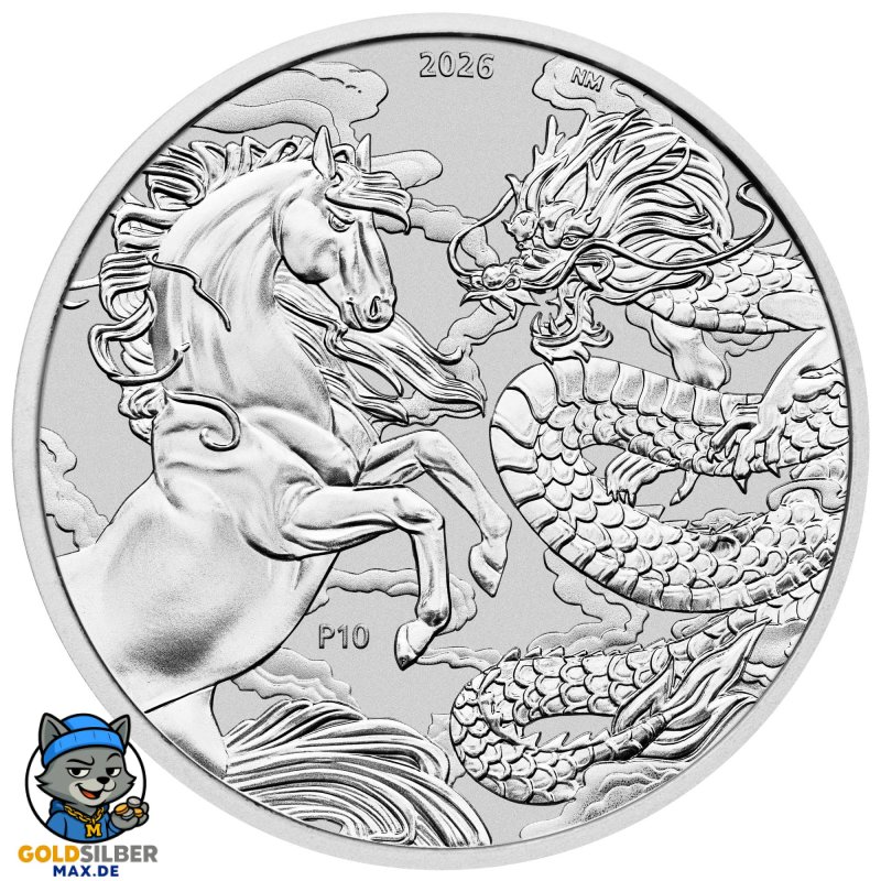 1 Unze Chinesische Mythen & Legenden - Drache & Pferd 2026