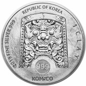1 oz Unze  Silber Südkorea South Korea Scrofa  2019 1 Clay