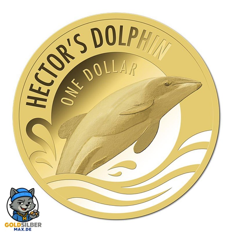 0,5 g Gold PP Hector Dolphin 2016 im Blister