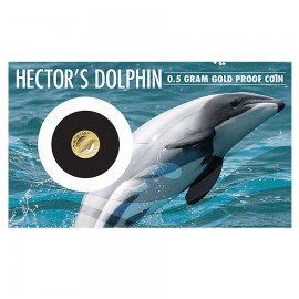 0,5 g Gold  Hector Dolphin 2016 smallest gold coin New Zealand Delfin Delphin