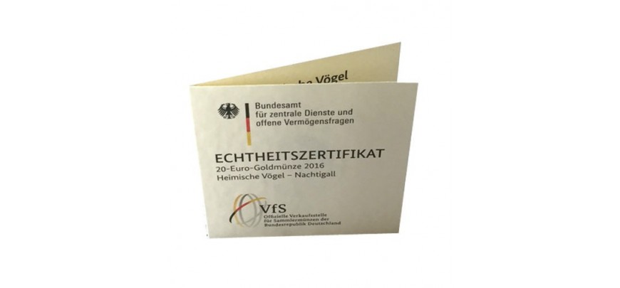 Nachtigall gold 20 euro
